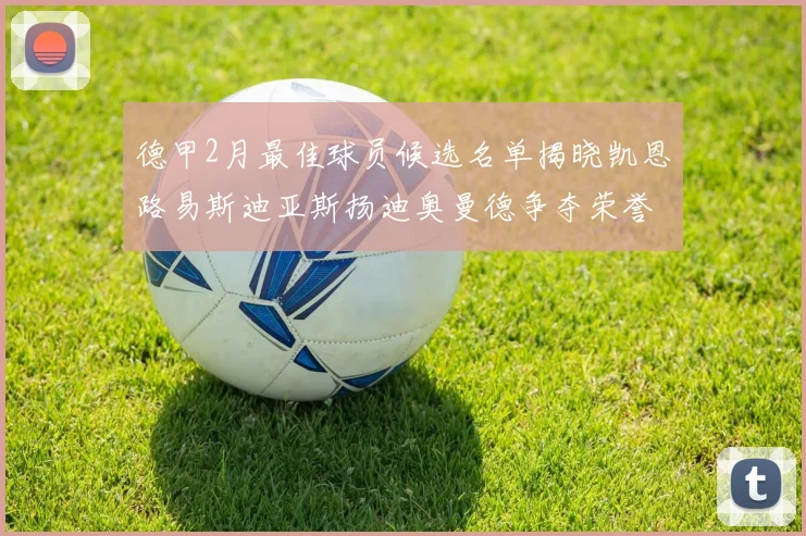 德甲2月最佳球员候选名单揭晓凯恩路易斯迪亚斯扬迪奥曼德争夺荣誉